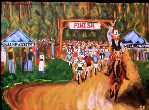 Sisters Stampede painting